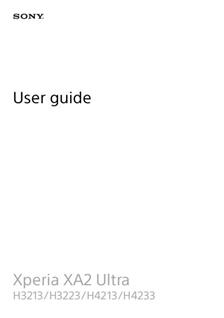 Sony Xperia XA2 Ultra manual. Smartphone Instructions.